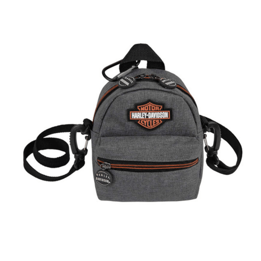 Zaino piccolo Mini-Me Harley-Davidson® Bar & Shield Logo, grigio melange