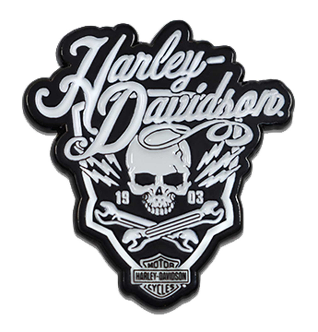 Harley-Davidson® Perno in metallo Bolts n' Doodads, finiture bianco e nero