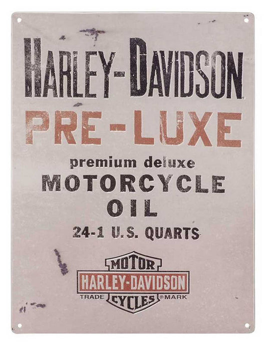 Targa in metallo goffrata Harley-Davidson®, logo Pre-Luxe Bar & Shield