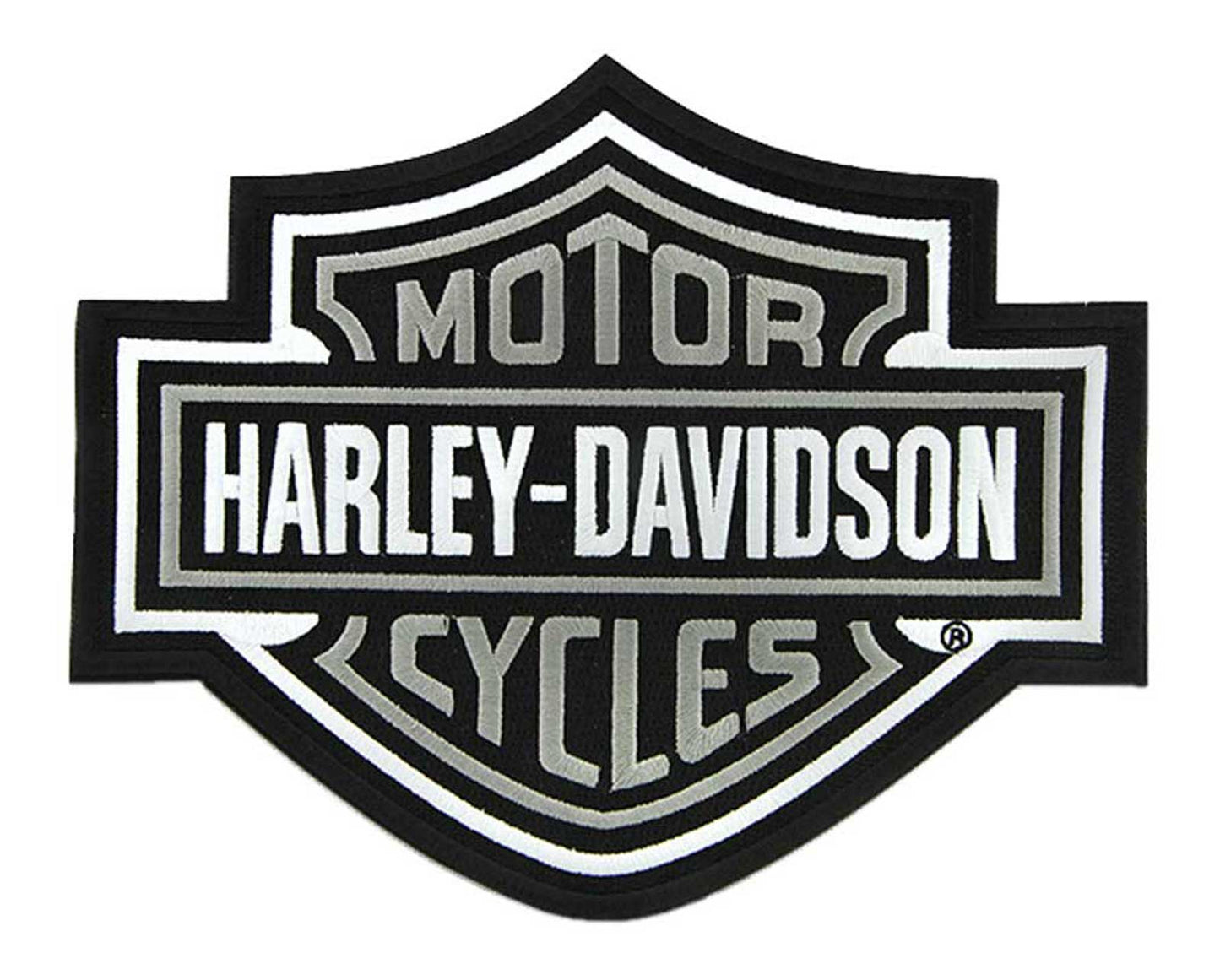 H-D® Patch Embroidered Gray Bar & Shield Logo Emblem Sew-On