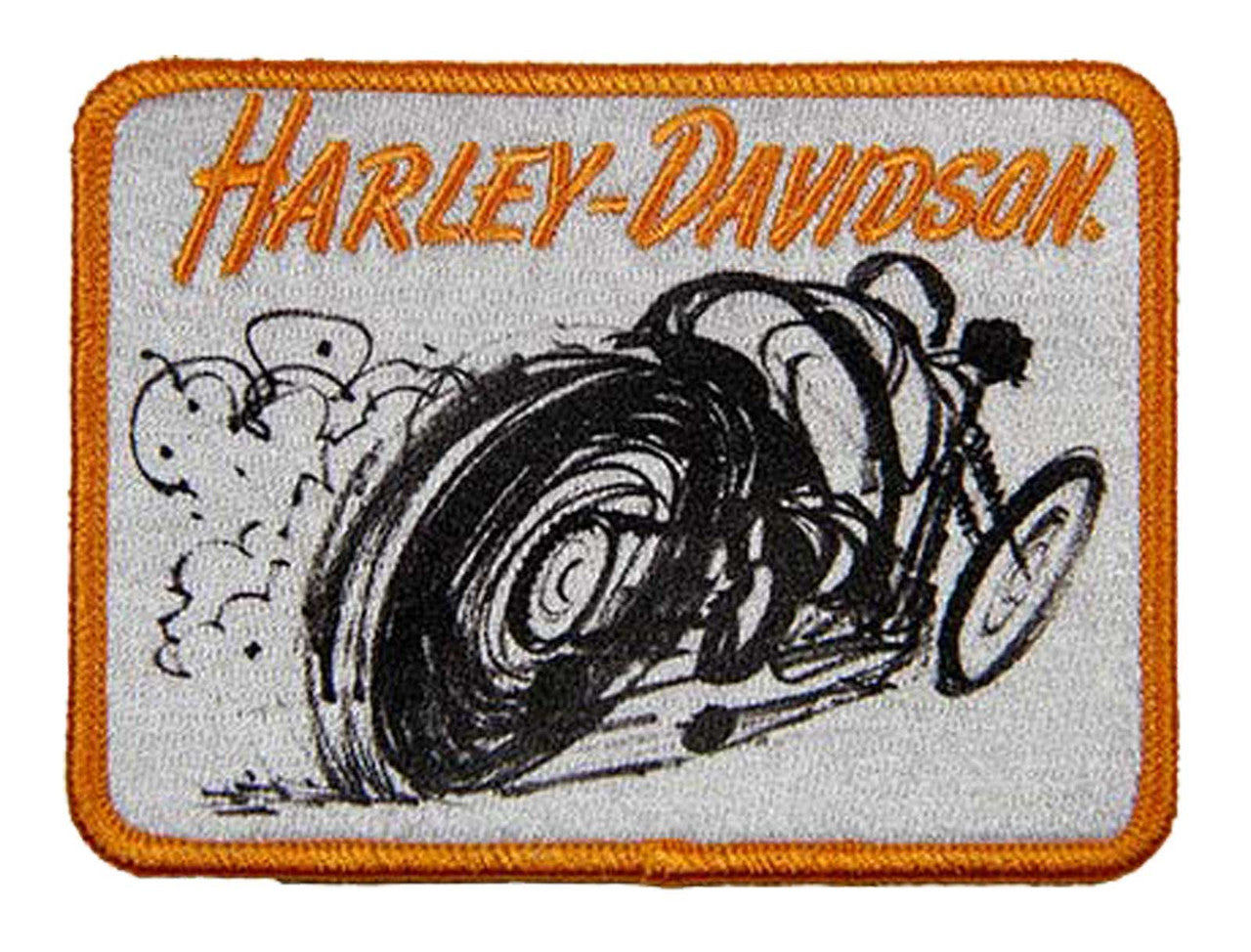 H-D® Patch Doodle Rider Emblem Sew-On Patch - White
