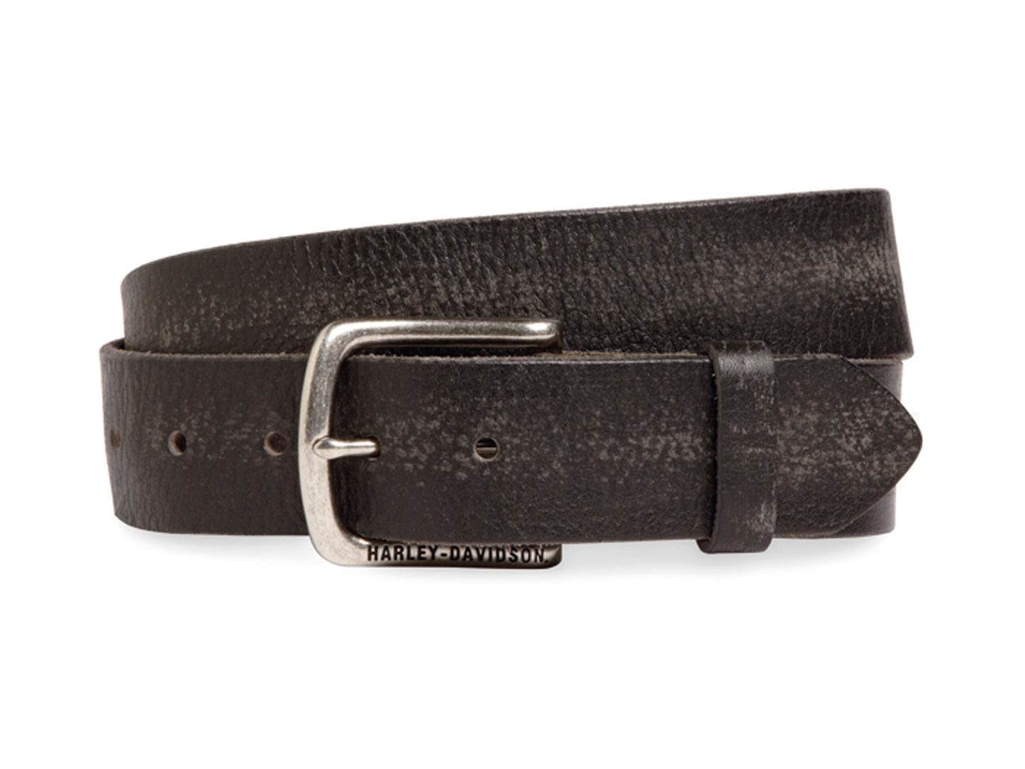 H-D® Distressed Leather Belt Metallic Logo