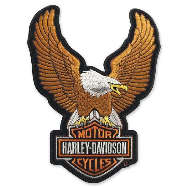 H-D® Patch Brown Eagle Up Wing B&S, marrone