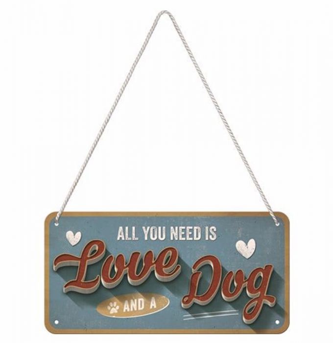 Nostalgic Love Dog Hanging Sign