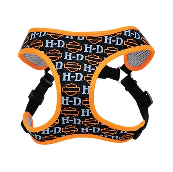 HD with B&S Fashion Mesh Orange Pet Harness Small